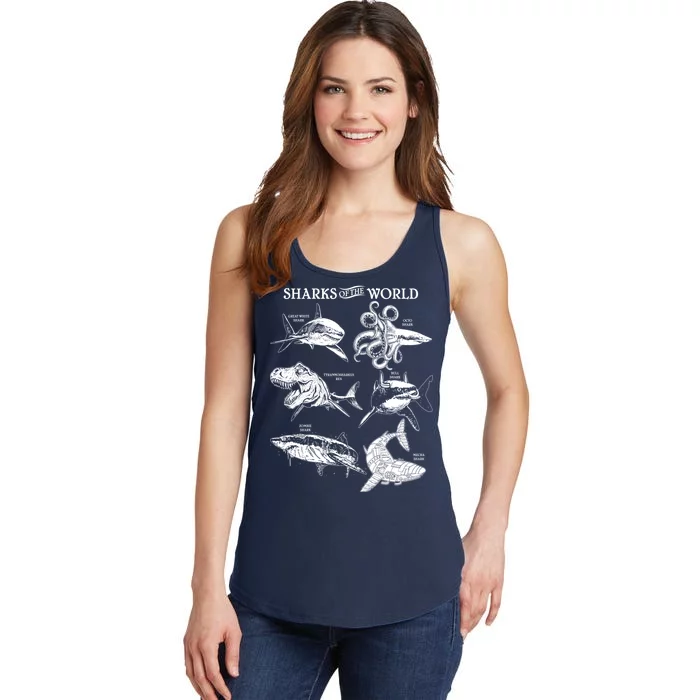 Sharks Of The World Ladies Essential Tank