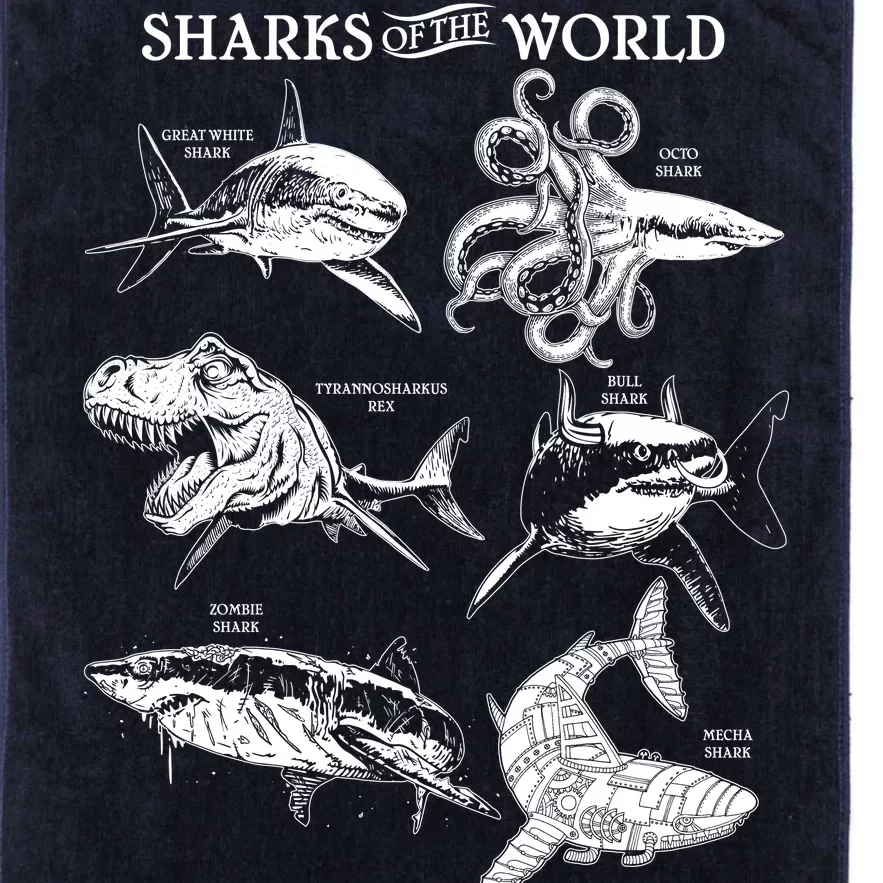 Sharks Of The World Platinum Collection Golf Towel