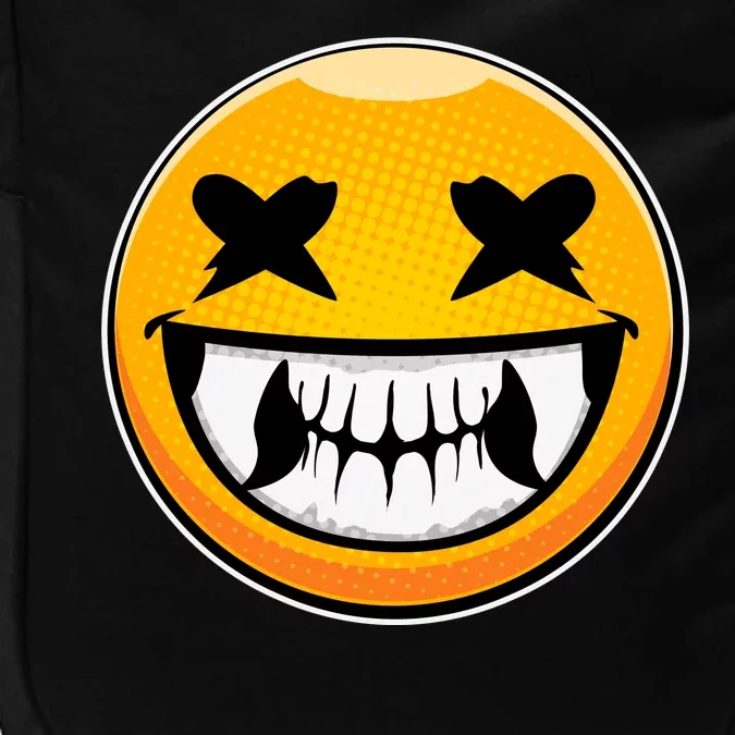 Sharp Toothed Smiley Creepy Emoji Impact Tech Backpack