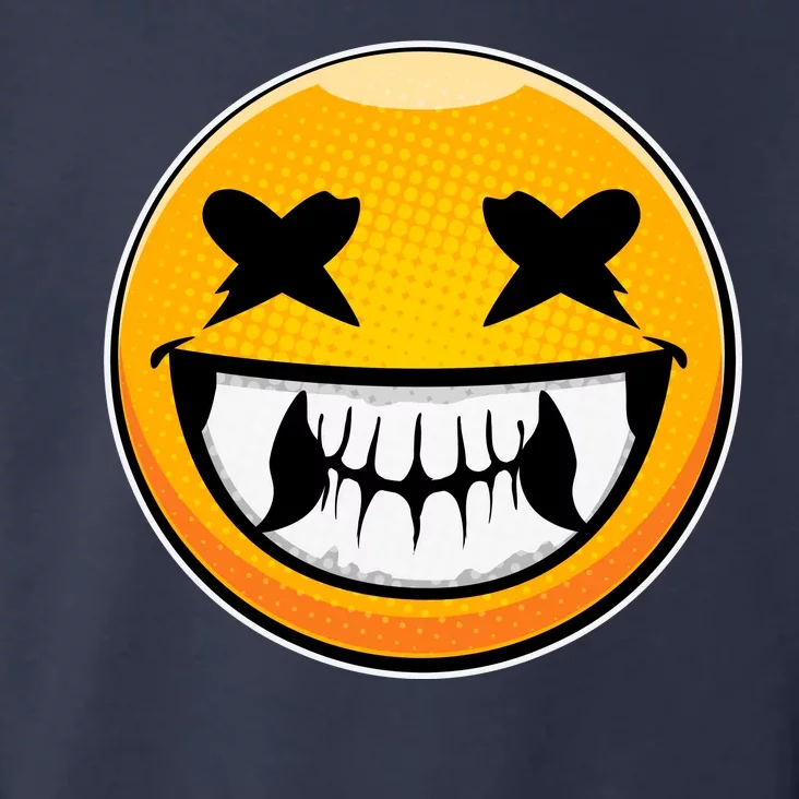 Sharp Toothed Smiley Creepy Emoji Toddler Hoodie