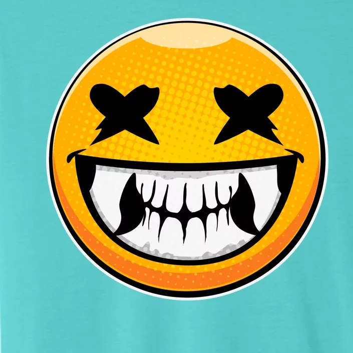 Sharp Toothed Smiley Creepy Emoji ChromaSoft Performance T-Shirt