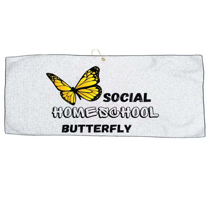 Social Homeschool Butterfly Large Microfiber Waffle Golf Towel