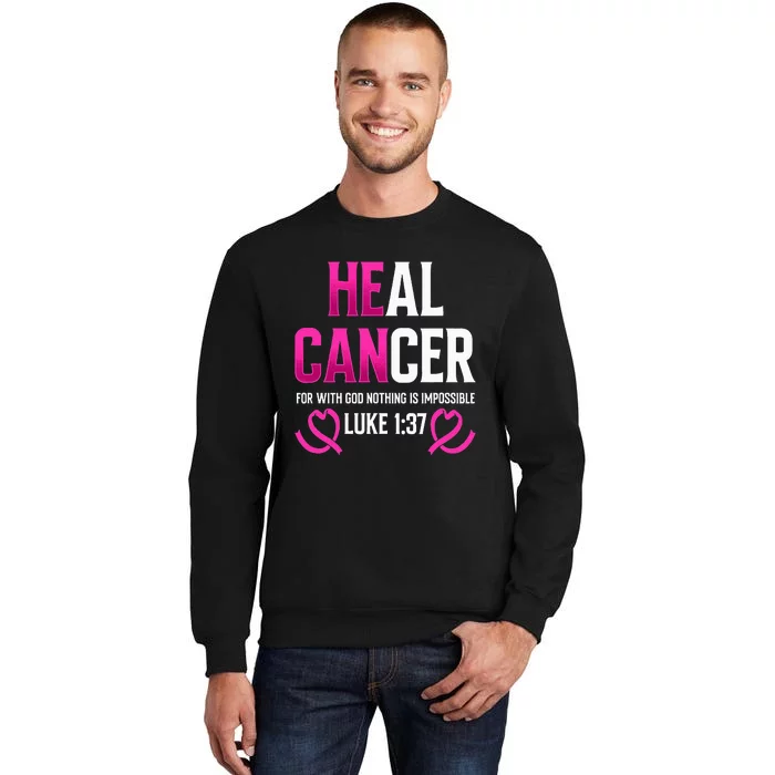 Survivor Heal Breast Cancer Awareness Christian Warrior Pink Sweatshirt