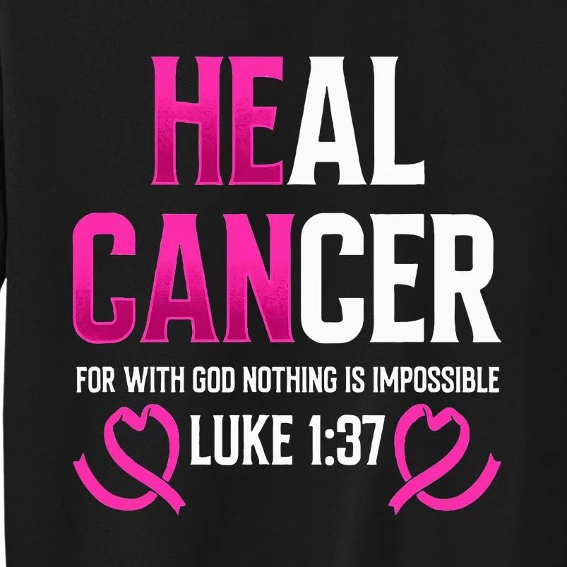 Survivor Heal Breast Cancer Awareness Christian Warrior Pink Sweatshirt