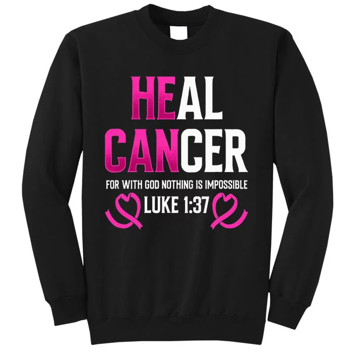 Survivor Heal Breast Cancer Awareness Christian Warrior Pink Sweatshirt