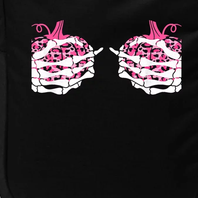 Skeleton Hand Boobs Pumpkin Breast Cancer Save The Boo Bees Gift Impact Tech Backpack