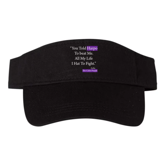 Sofia Harpo Black Movies Popular Quotes Movie Lover Gifts Valucap Bio-Washed Visor