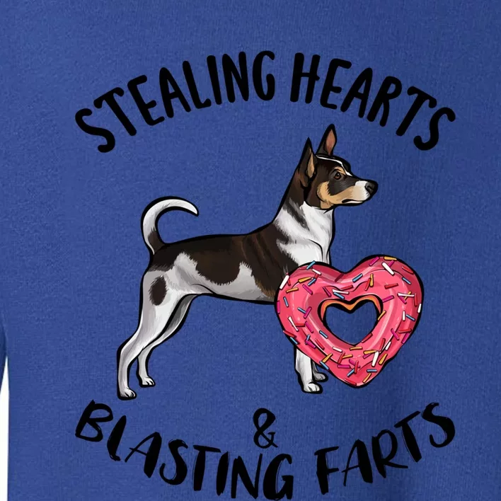 Stealing Hearts Blasting Farts Rat Terrier Valentines Day Funny Gift Toddler Sweatshirt