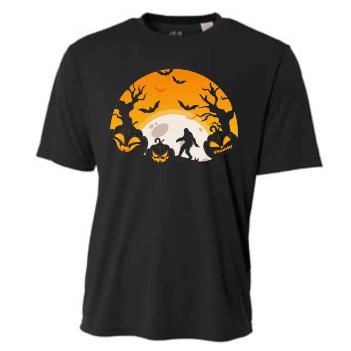 Sasquatch Halloween Bigfoot Pumpkin Last Minute Costume Cooling Performance Crew T-Shirt