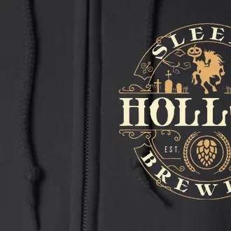 Sleepy Hollow Brewery Inn Halloween Salem Party Headless Full Zip Hoodie