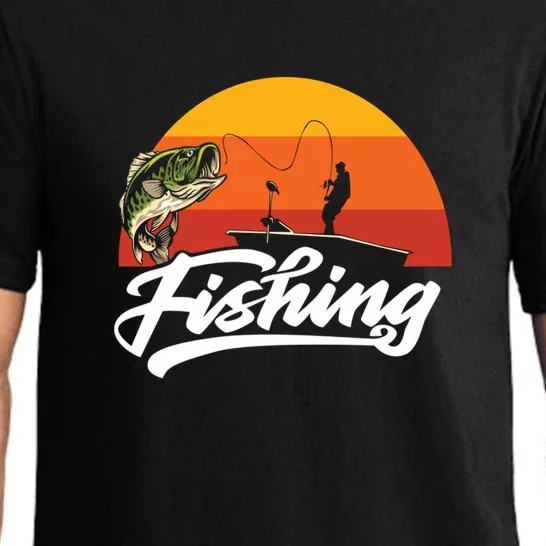 Sunset Hunting Boat Husband Dad Fishing Legend Father's Day Gift Pajama Set