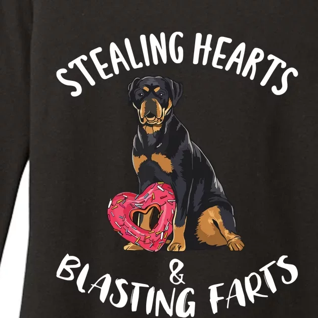 Stealing Hearts Blasting Farts Rottweiler Valentines Day Womens CVC Long Sleeve Shirt