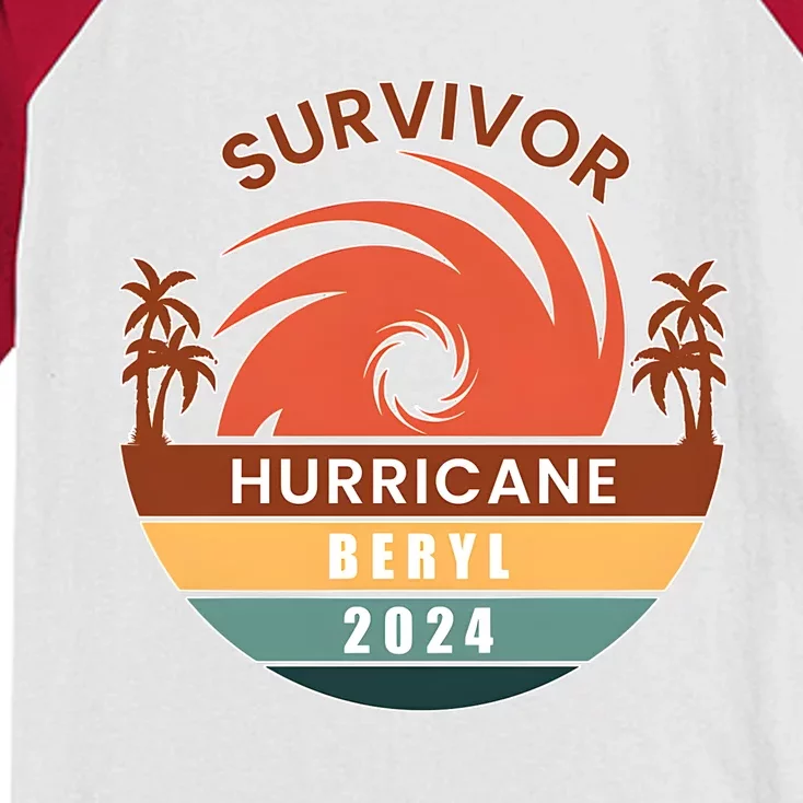 Survivor Hurricane Beryl 2024 Kids Colorblock Raglan Jersey