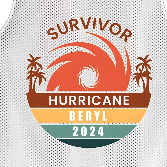 Survivor Hurricane Beryl 2024 Mesh Reversible Basketball Jersey Tank