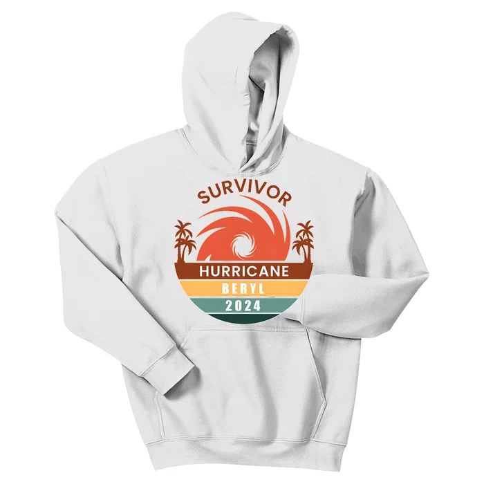 Survivor Hurricane Beryl 2024 Kids Hoodie