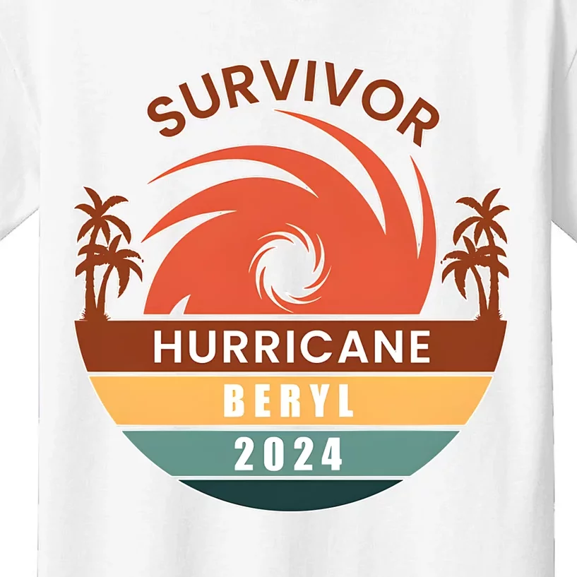 Survivor Hurricane Beryl 2024 Kids T-Shirt