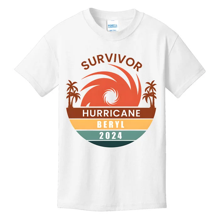 Survivor Hurricane Beryl 2024 Kids T-Shirt