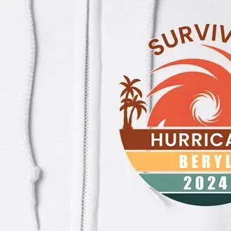 Survivor Hurricane Beryl 2024 Full Zip Hoodie