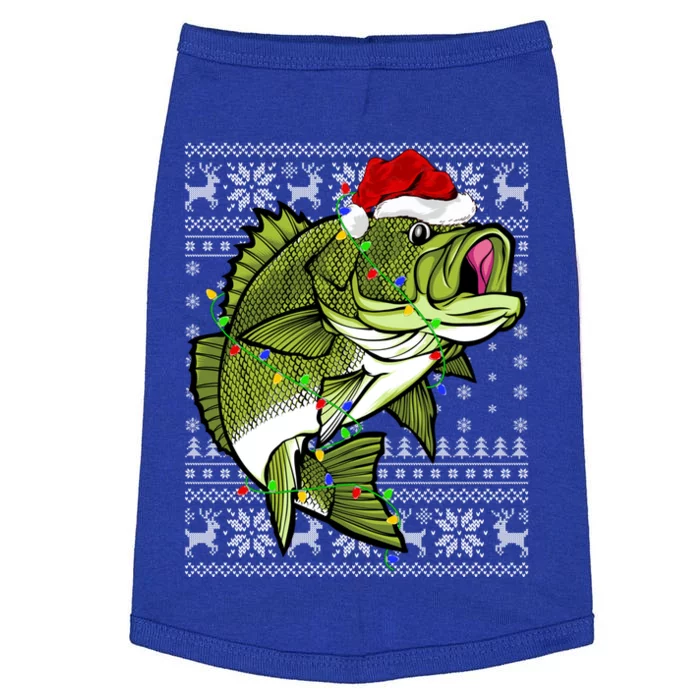 Santa Hat Bass Fish Xmas Lighting Ugly Bass Christmas Gift Doggie Tank