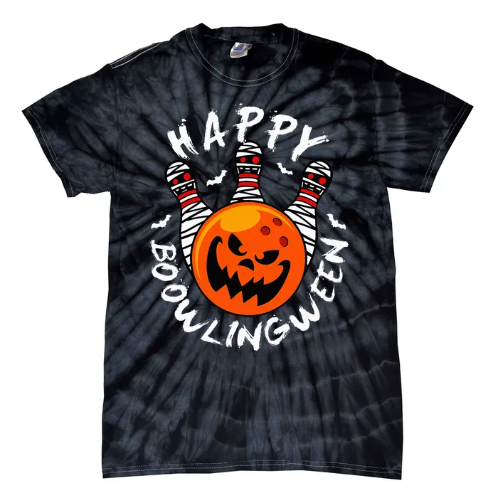 Spooky Halloween Bowling Party Costume Tie-Dye T-Shirt