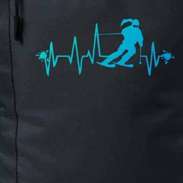 Ski Heart Beat Funny Gift Funny Skiing Skier Winter Gift Daily Commute Backpack