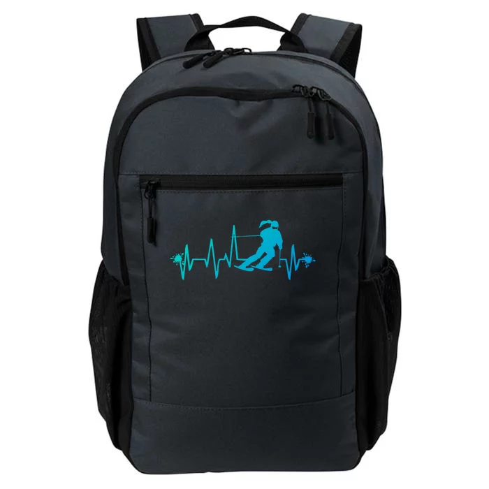 Ski Heart Beat Funny Gift Funny Skiing Skier Winter Gift Daily Commute Backpack