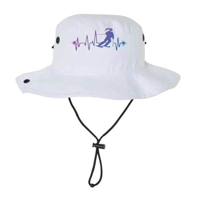 Ski Heart Beat Funny Gift Funny Skiing Skier Winter Gift Legacy Cool Fit Booney Bucket Hat