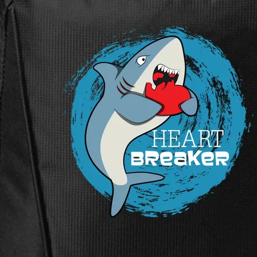 Shark Heart Breaker Funny Valentines Day Funny Gift City Backpack