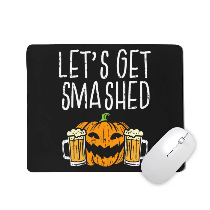 Spooky Halloween Beer Party Get Smashed with Jack O' Lantern Mousepad