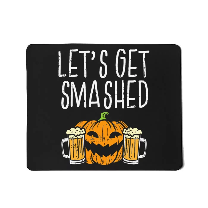 Spooky Halloween Beer Party Get Smashed with Jack O' Lantern Mousepad