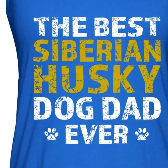 Siberian Husky Best Dog Dad Ever Sarcastic Gift Ladies Essential Flowy Tank