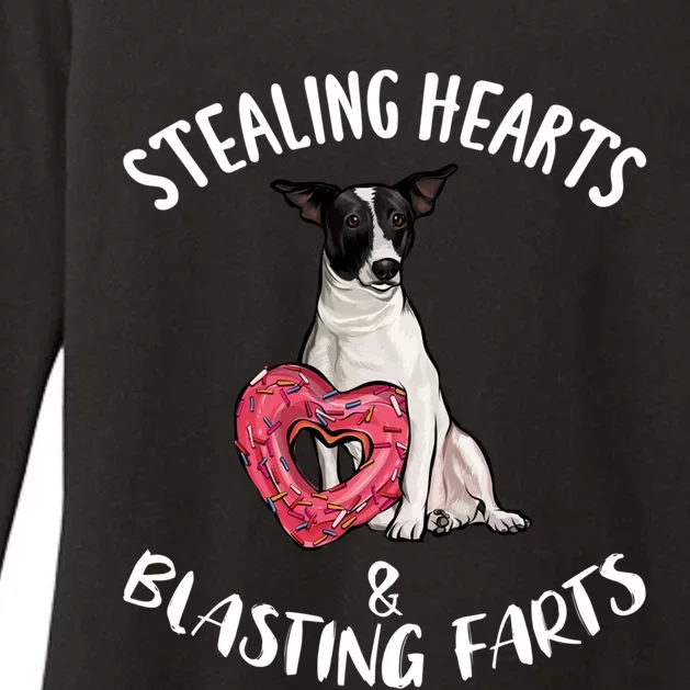 Stealing Hearts Blasting Farts Rat Terrier Valentines Day Gift Womens CVC Long Sleeve Shirt