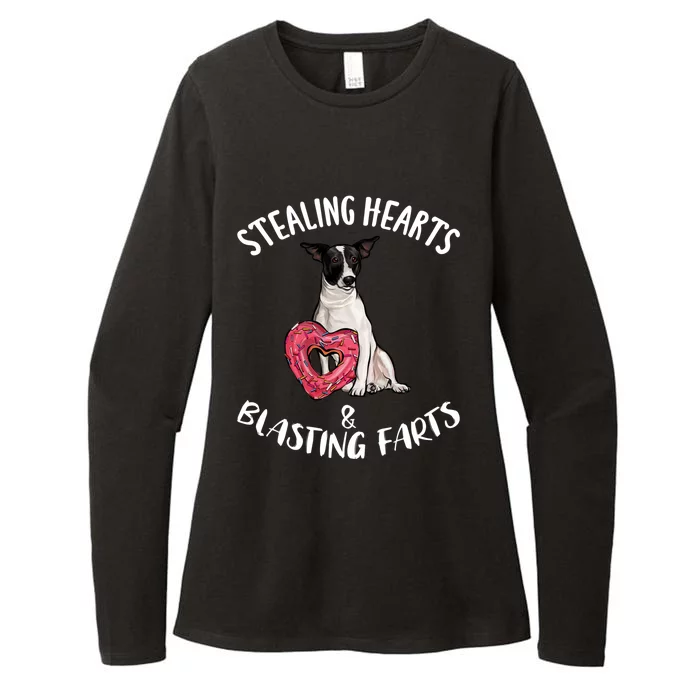 Stealing Hearts Blasting Farts Rat Terrier Valentines Day Gift Womens CVC Long Sleeve Shirt