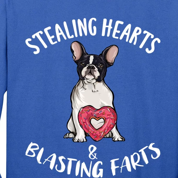 Stealing Hearts Blasting Farts French Bulldog Valentines Day Great Gift Tall Long Sleeve T-Shirt