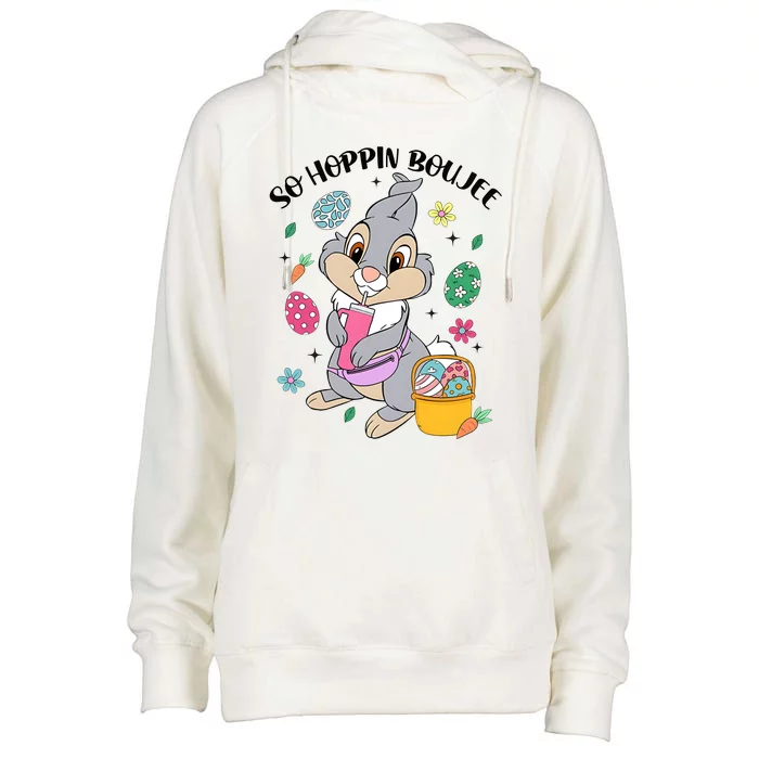 So Hopping Boujee Bunny Easter Womens Funnel Neck Pullover Hood