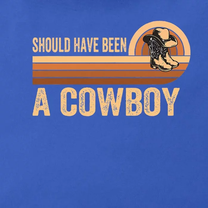 Should Have Been A Cowboy Western Rodeo Horse Riding Zip Tote Bag