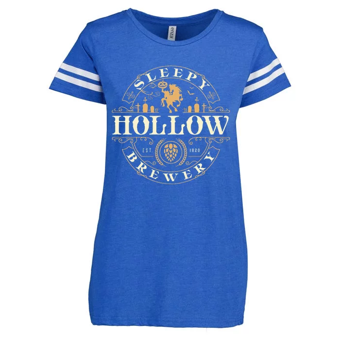 Sleepy Hollow Brewery Inn Halloween Salem party Headless Enza Ladies Jersey Football T-Shirt