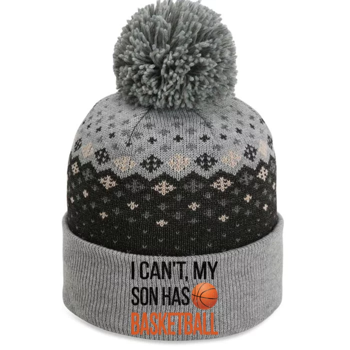 Son Has Basketball Mom Basketball Player Mom Gift The Baniff Cuffed Pom Beanie