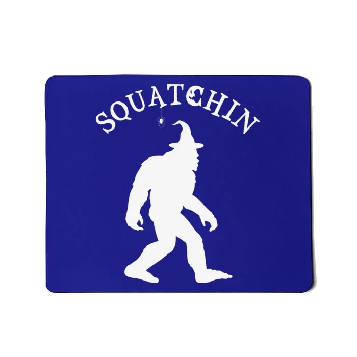 Squatchin Halloween Bigfoot Witch Hat Sasquatch Fan Holiday Mousepad