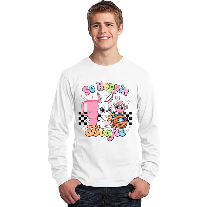 So Hoppin Boujee Cute Bunny Easter Day Easter Egg Long Sleeve Shirt