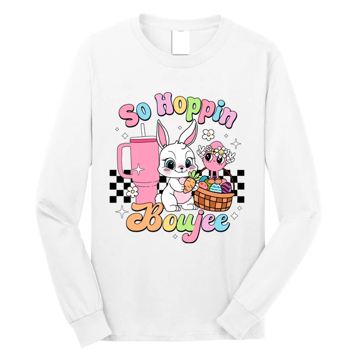 So Hoppin Boujee Cute Bunny Easter Day Easter Egg Long Sleeve Shirt