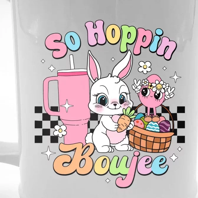 So Hoppin Boujee Cute Bunny Easter Day Easter Egg Front & Back Beer Stein