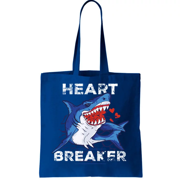 Shark Heart Breaker Valentine's Day Crazy Shark Gift Tote Bag