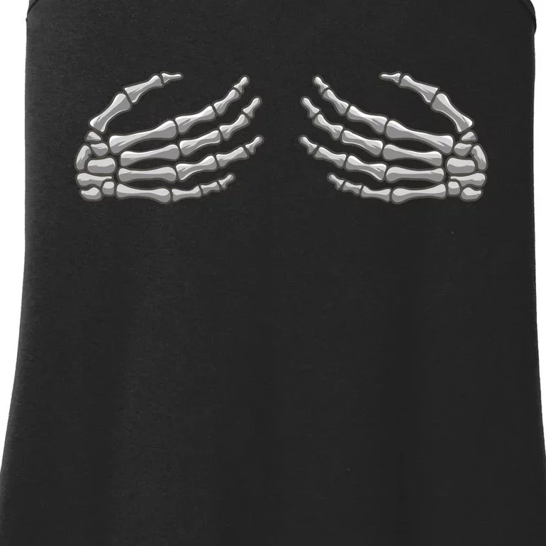 Skeleton Hands Breast Halloween Ladies Essential Tank