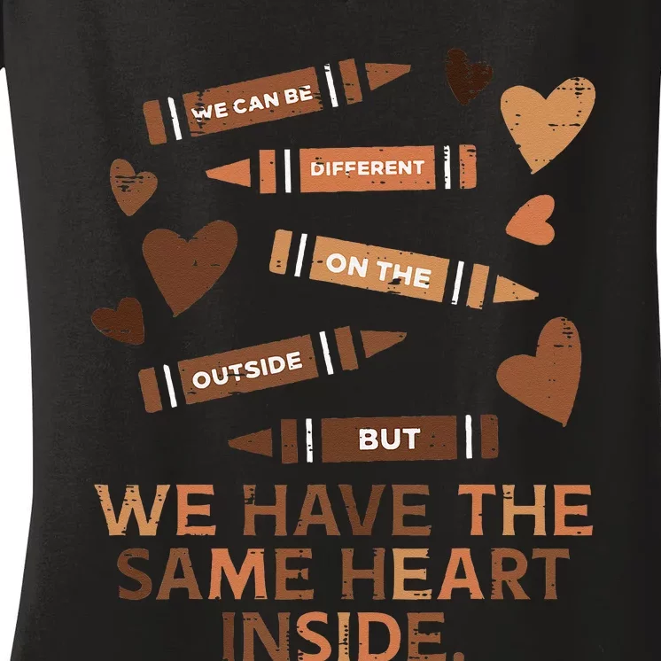 Same Heart Black History Month African American Women Kids Women's V-Neck T-Shirt