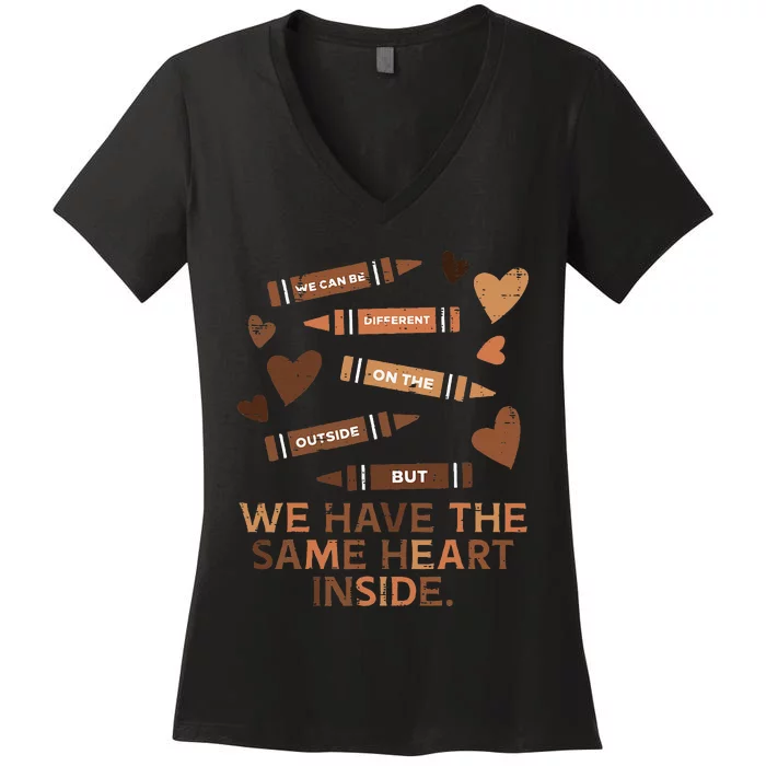 Same Heart Black History Month African American Women Kids Women's V-Neck T-Shirt