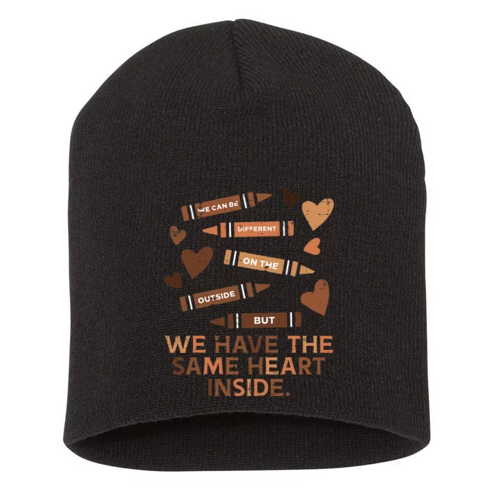 Same Heart Black History Month African American Women Kids Short Acrylic Beanie