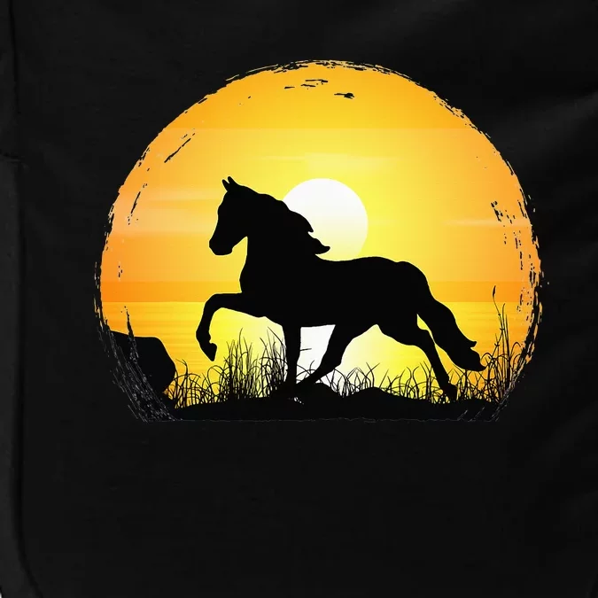 Sunset Horse Breed Silhouette Tennessee Walker Impact Tech Backpack