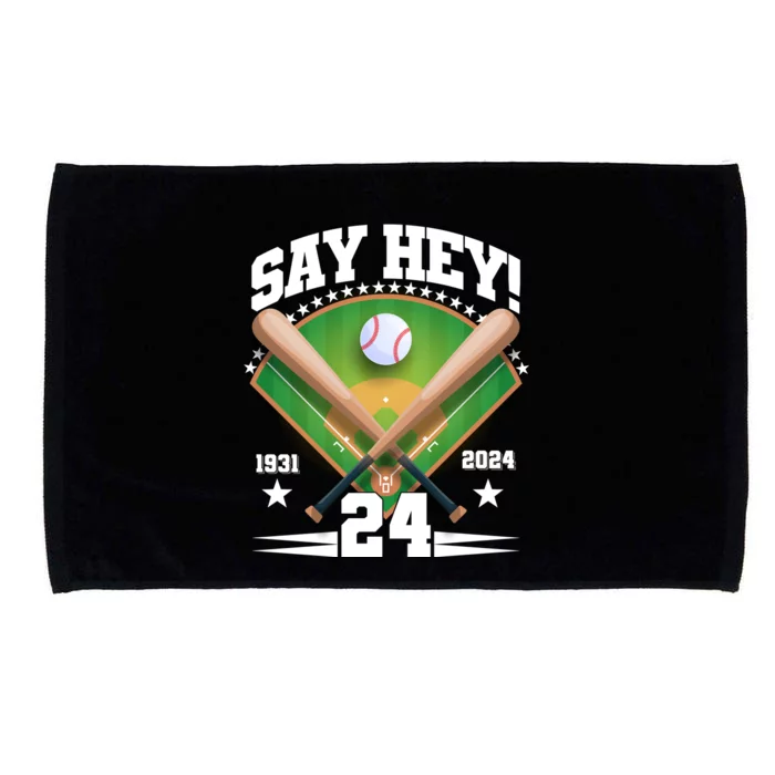 Say Hey Baseball Legend Willie Mays Tribute 1931 2024 Microfiber Hand Towel