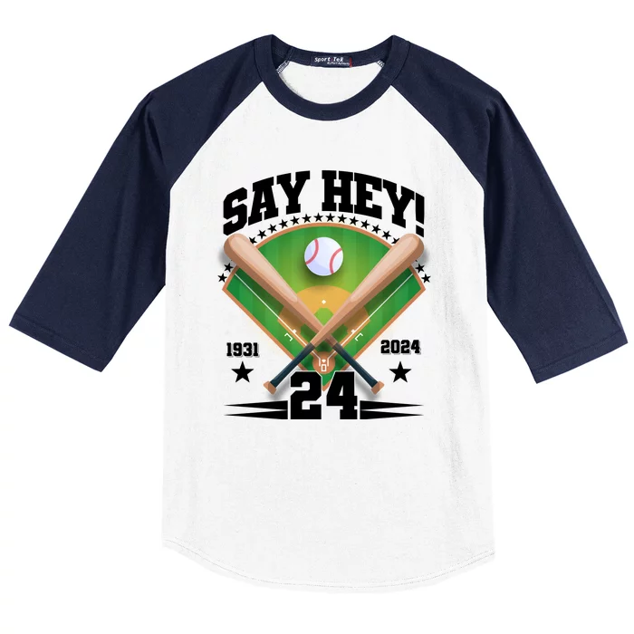 Say Hey Baseball Legend Willie Mays Tribute 1931 2024 Baseball Sleeve Shirt